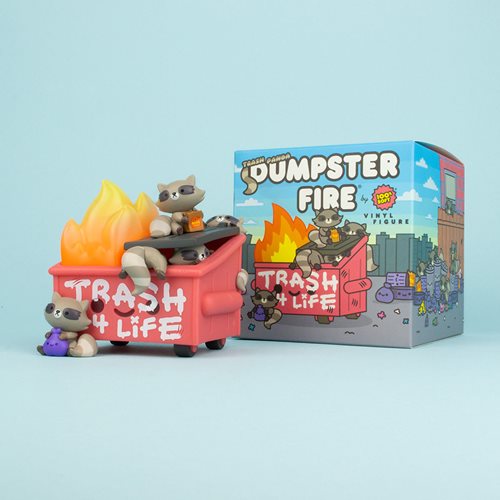 100% Soft: Trash Panda Dumpster Fire - Vinyl Figure - Videguy Collectibles
