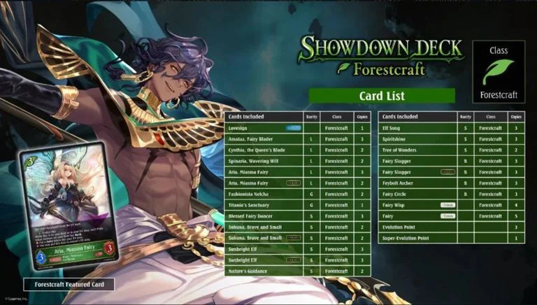 Forestcraft Shadowverse: Evolve English Edition Showdown Deck