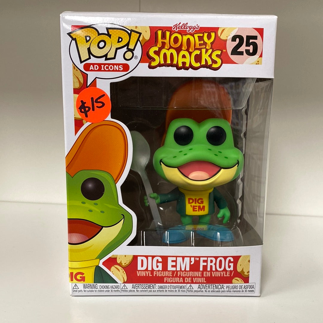 Funko POP! Ad Icons: Honey Smacks - Dig Em' Frog #25 - Videguy Collectibles