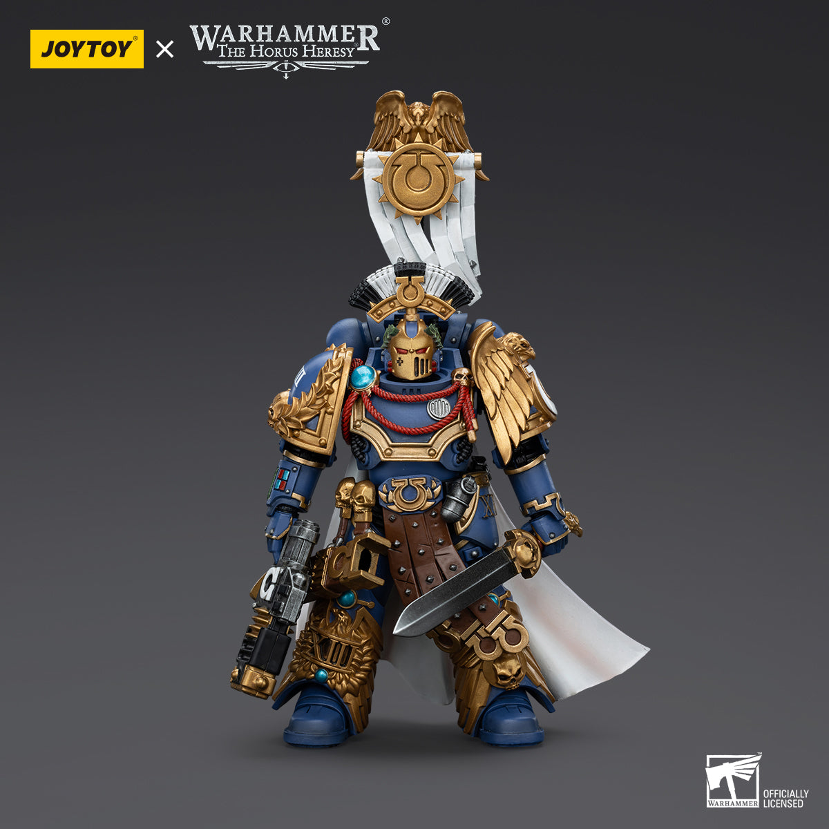 Warhammer: The Horus Heresy - Ultramarines - Legion Praetor with Power Sword and Volkite Serpenta - 1/18 Scale Action Figure