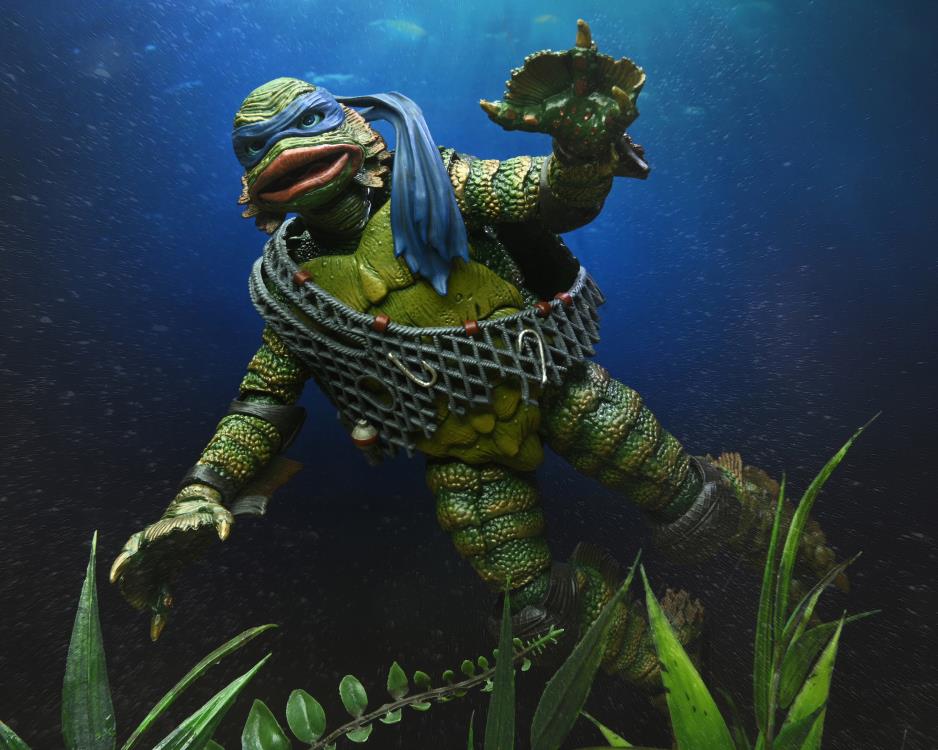 Universal Monsters x Teenage Mutant Ninja Turtles: Ultimate Leonardo as The Creature from the Black Lagoon - 7” Scale Action Figure