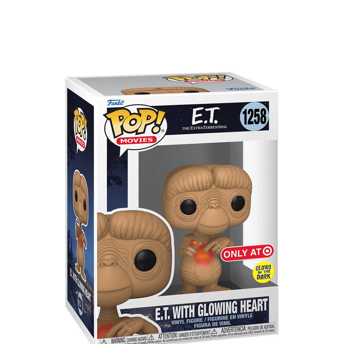 Funko POP! Movies: E.T. The Extra-Terrestrial - E.T. with Glowing Heart #1258 (Target)
