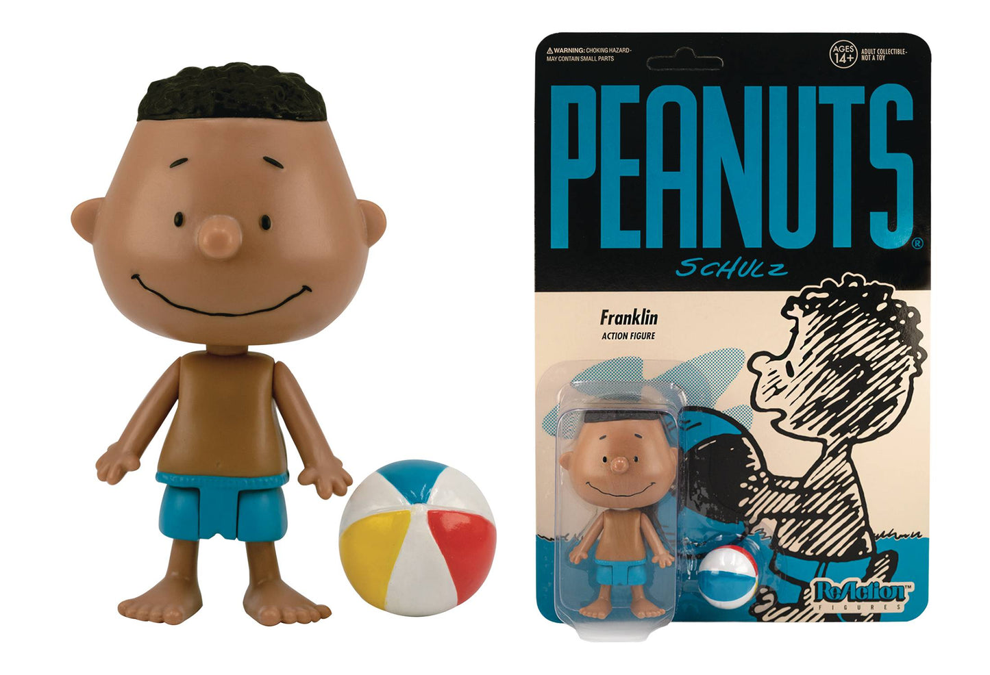 Super 7 - Peanuts Wave 2 - Franklin - Reaction Figure - Videguy Collectibles