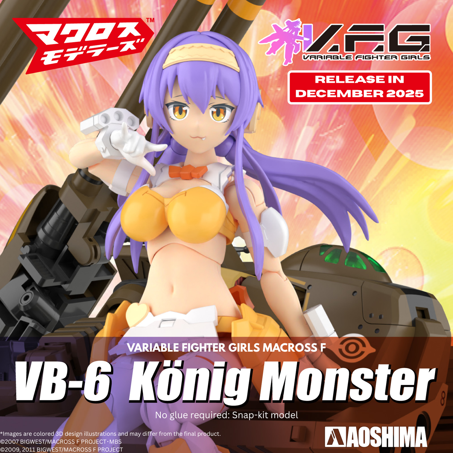 Macross F: VB-6 Konig Monster - V.F.G Model Kit