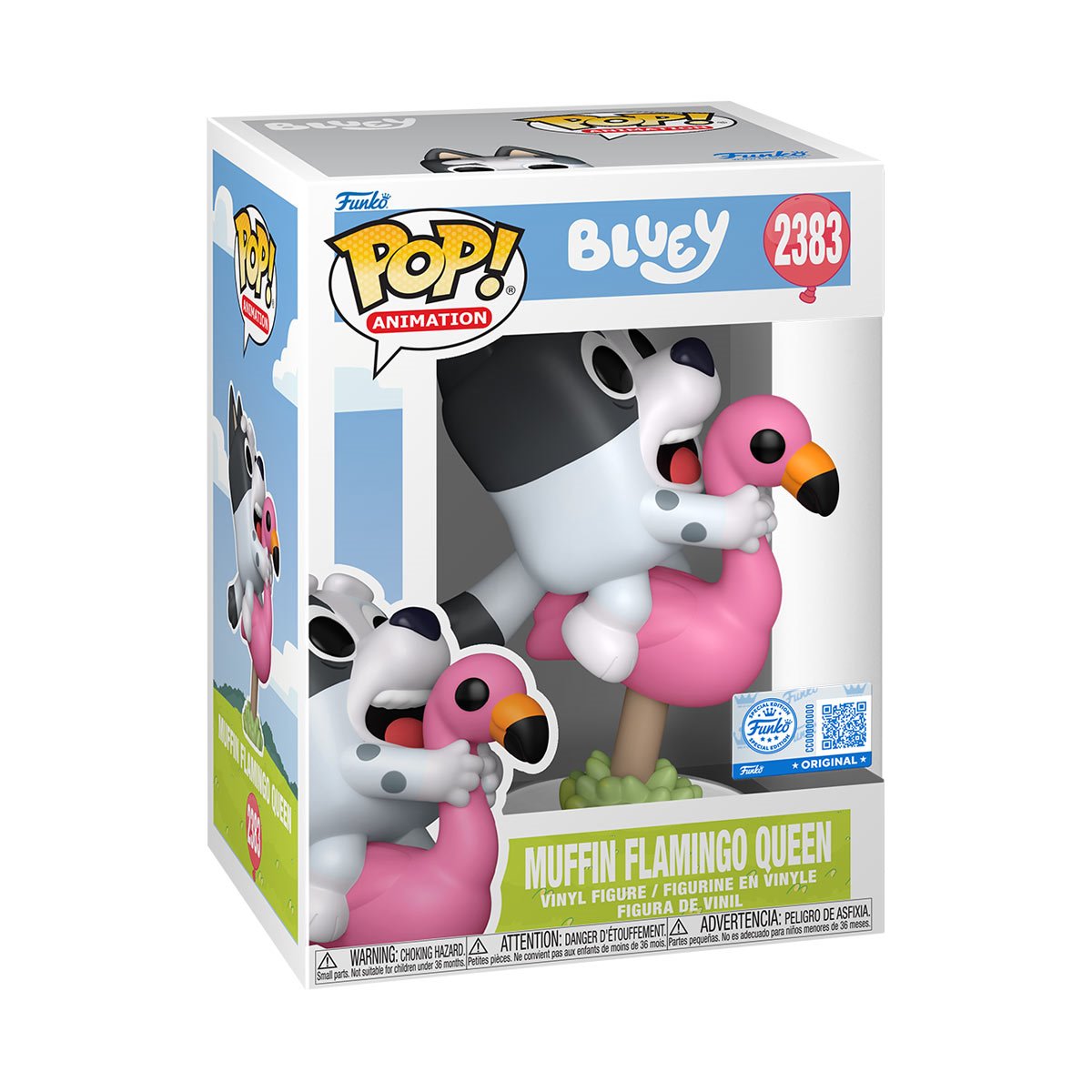 Funko POP! Animation: Bluey - Muffin Flamingo Queen #2383 (Entertainment Earth Exclusive)