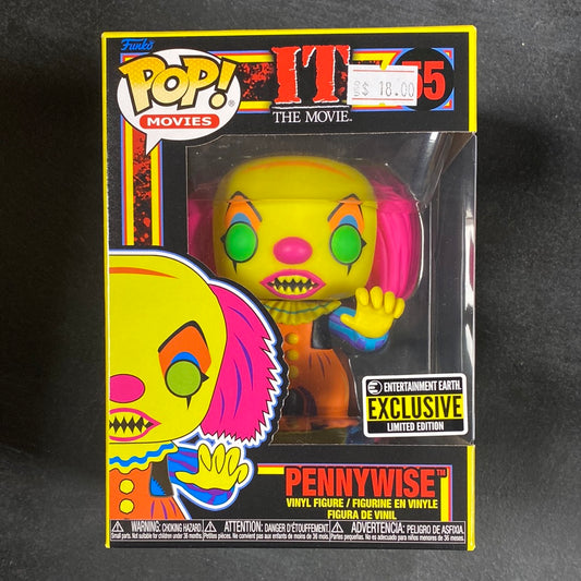 Funko POP! Movies: IT: The Movie - Pennywise (Black Light) #55 (Entertainment Earth)