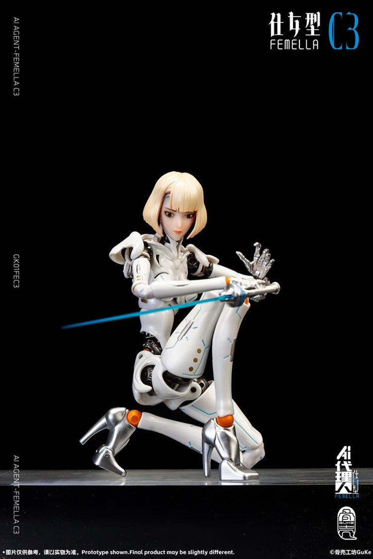 AI Agent-Fememlla C3 (Solid Color ver.) 1/12 Scale Action Figure