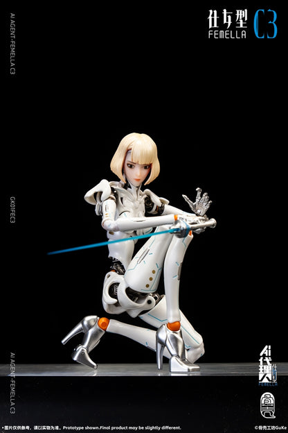AI Agent-Fememlla C3 (Solid Color ver.) 1/12 Scale Action Figure