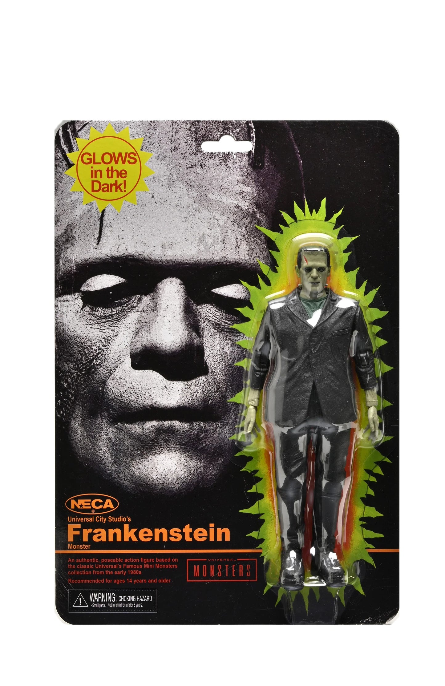 Universal Monsters: Frankenstein’s Monster - Glow in the Dark Retro Style Poseable Action Figure