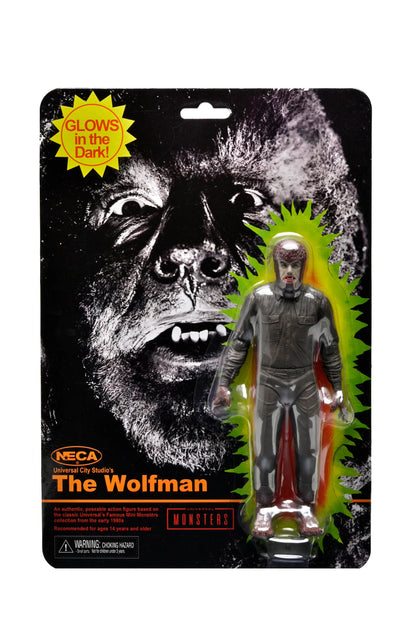 Universal Monsters: The Wolf Man - Glow in the Dark Retro Style Poseable Action Figure