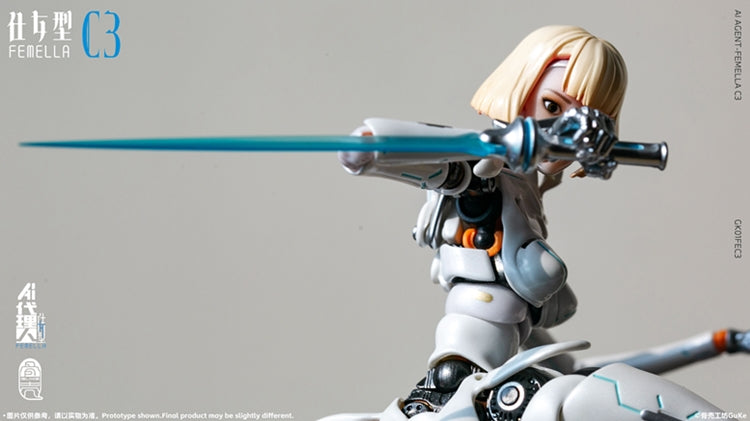 AI Agent-Fememlla C3 (Solid Color ver.) 1/12 Scale Action Figure