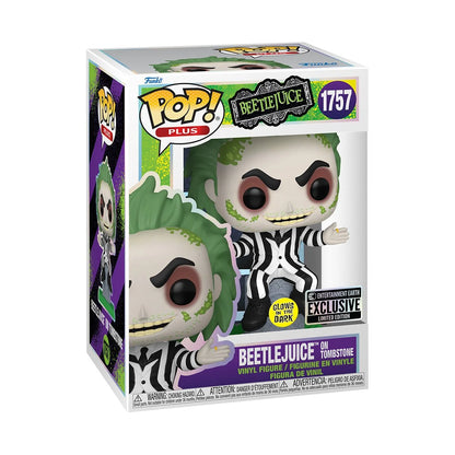 [Pre-Order] Funko Plus Pop!: Beetlejuice - Beetlejuice  on Tombstone (GITD) #1757 - Entertainment Earth Exclusive