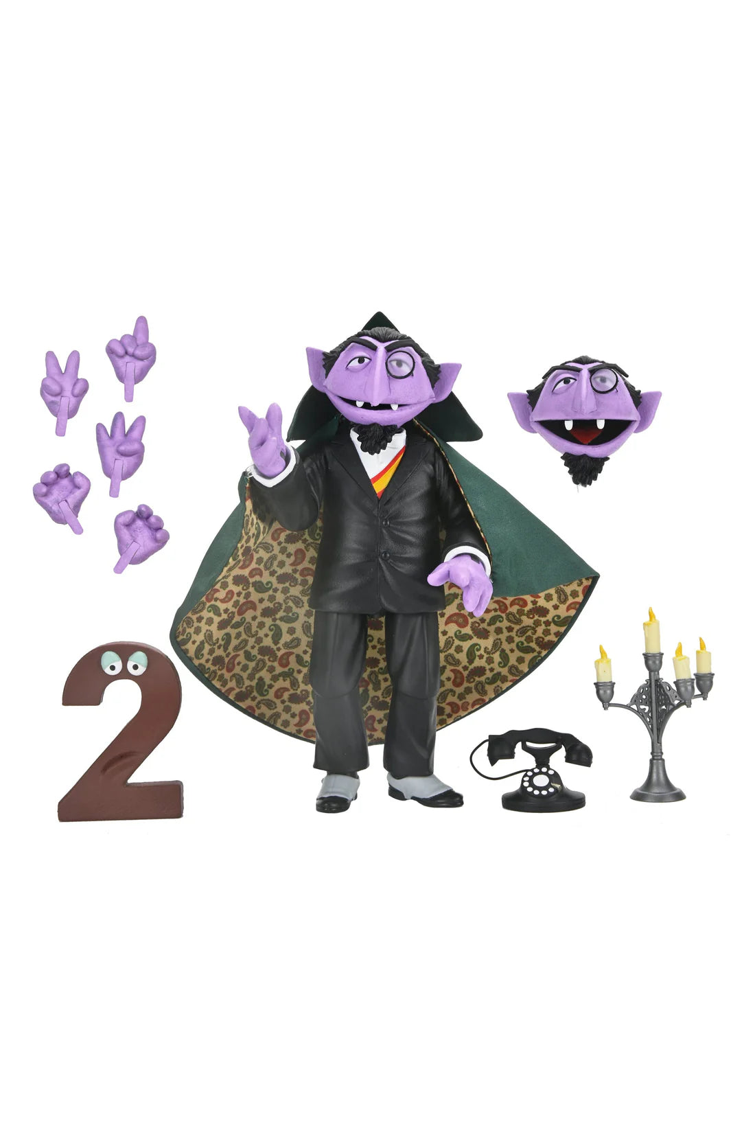 Sesame Street: Ultimate Count Von Count (Featuring the Number 2!) -  7" Action Figure - Videguy Collectibles