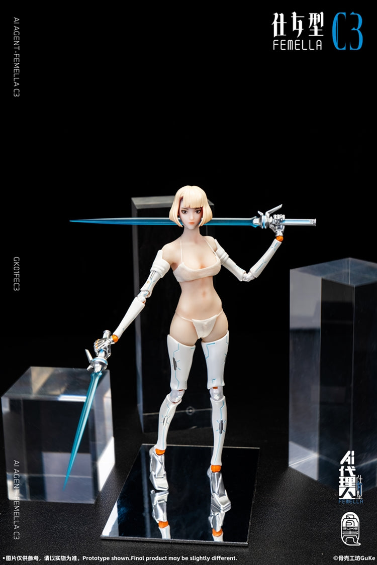 AI Agent-Fememlla C3 (Solid Color ver.) 1/12 Scale Action Figure