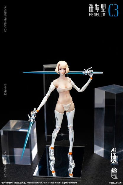 AI Agent-Fememlla C3 (Solid Color ver.) 1/12 Scale Action Figure