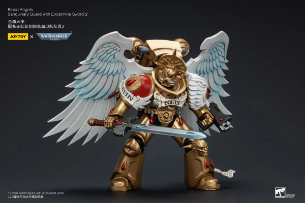 Warhammer 40,000: Blood Angels - Sanguinary Guard with Encarmine Sword 2 - 1/18 Scale Action Figure