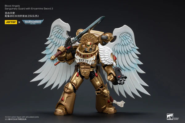 Warhammer 40,000: Blood Angels - Sanguinary Guard with Encarmine Sword 2 - 1/18 Scale Action Figure
