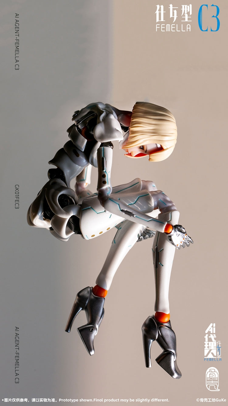 AI Agent-Fememlla C3 (Solid Color ver.) 1/12 Scale Action Figure