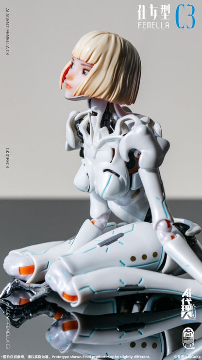 AI Agent-Fememlla C3 (Solid Color ver.) 1/12 Scale Action Figure