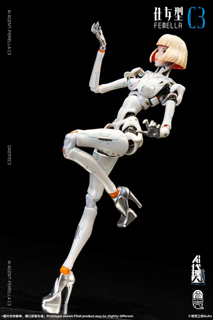 AI Agent-Fememlla C3 (Solid Color ver.) 1/12 Scale Action Figure