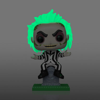 [Pre-Order] Funko Plus Pop!: Beetlejuice - Beetlejuice  on Tombstone (GITD) #1757 - Entertainment Earth Exclusive