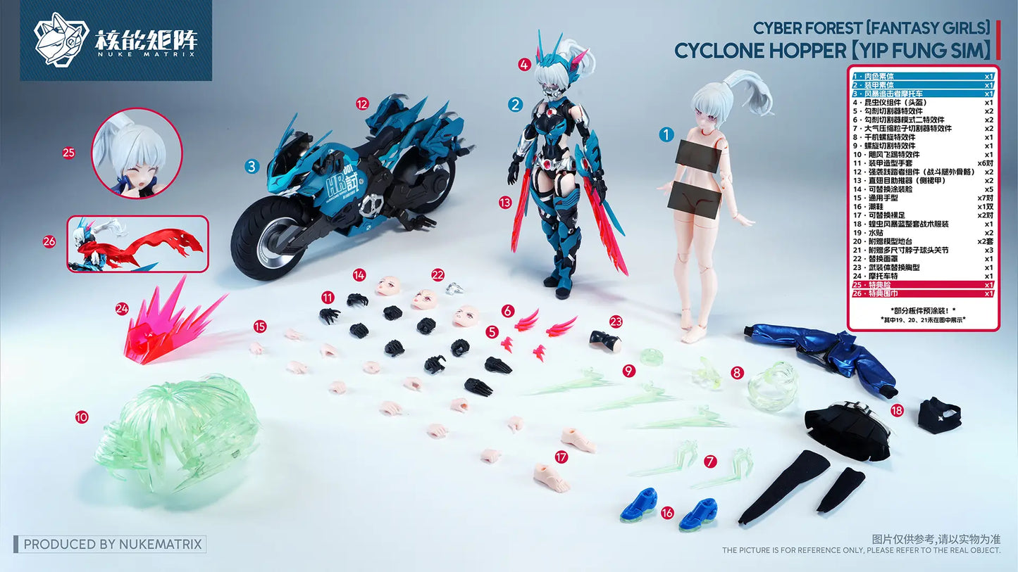 Cyber Forest: Cyclone Hopper YIP FUNG SIM Mecha Girl - Model Kit