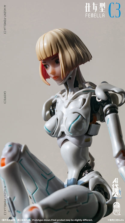 AI Agent-Fememlla C3 (Solid Color ver.) 1/12 Scale Action Figure