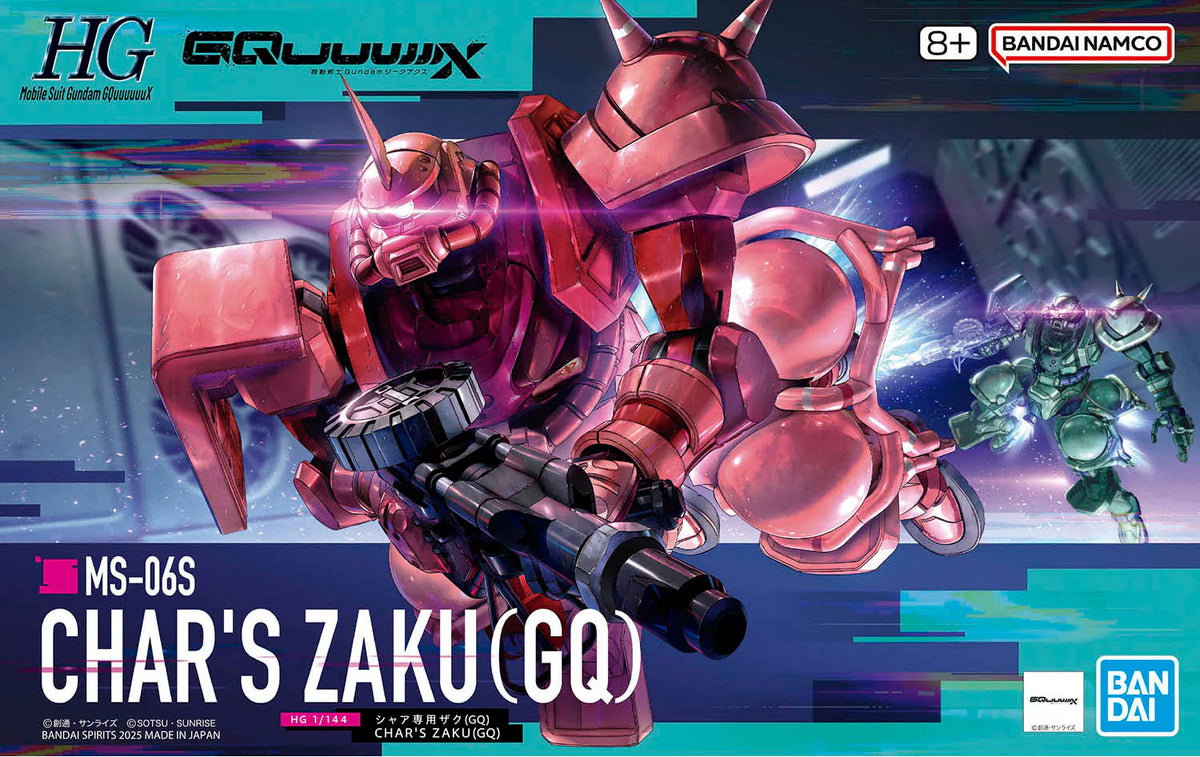 Mobile Suit Gundam: GQuuuuuuX - #11 Char's Zaku (GQ) - HG 1/144 Scale Model Kit - Videguy Collectibles