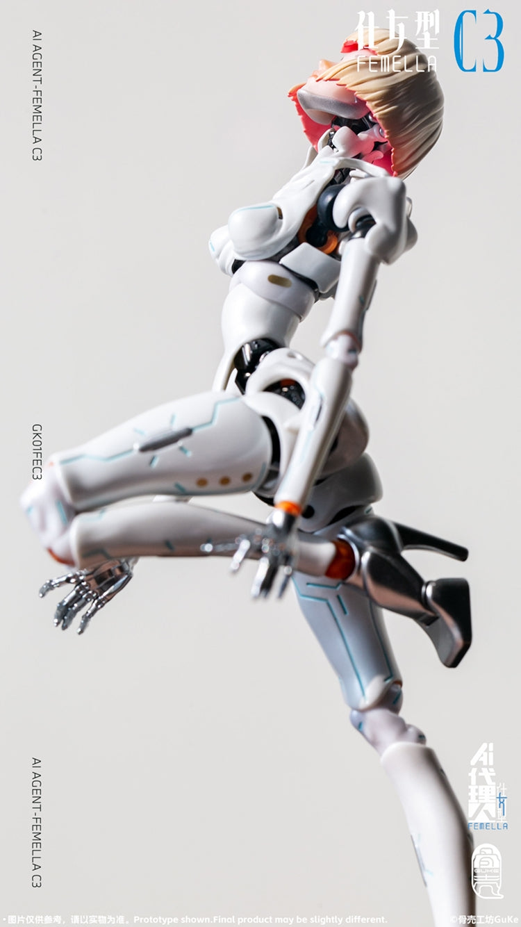 AI Agent-Fememlla C3 (Solid Color ver.) 1/12 Scale Action Figure