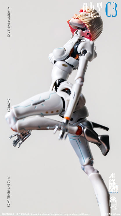 AI Agent-Fememlla C3 (Solid Color ver.) 1/12 Scale Action Figure