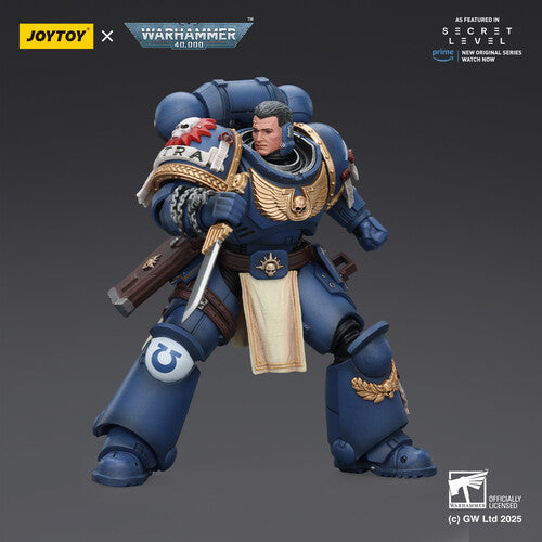 (Pre-Order) Warhammer 40K: Secret Level - Ultramarines Titus with Laurels of Victory - 1/18 Scale Action Figure