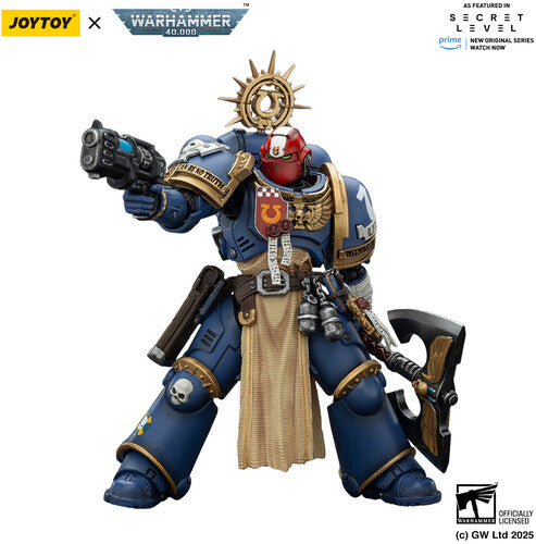 (Pre-Order) Warhammer 40K: Secret Level - Ultramarines Metaurus with Power Axe Stormshield and Plasma Pistol - 1/18 Scale Action Figure