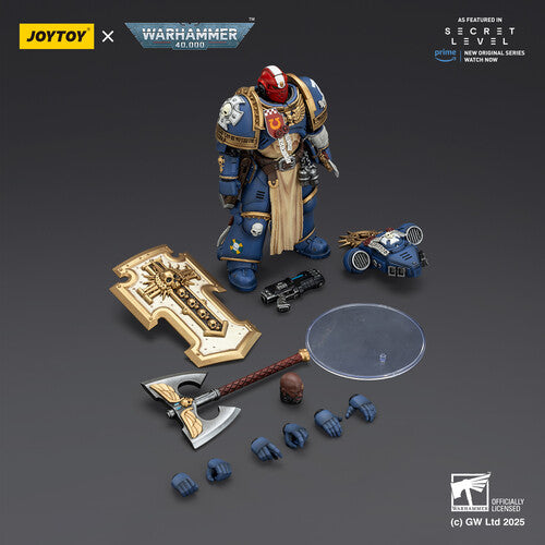 (Pre-Order) Warhammer 40K: Secret Level - Ultramarines Metaurus with Power Axe Stormshield and Plasma Pistol - 1/18 Scale Action Figure