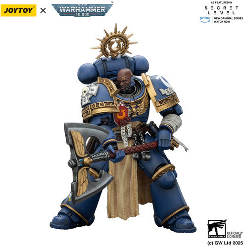 (Pre-Order) Warhammer 40K: Secret Level - Ultramarines Metaurus with Power Axe Stormshield and Plasma Pistol - 1/18 Scale Action Figure