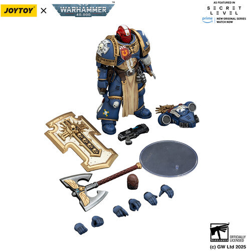 (Pre-Order) Warhammer 40K: Secret Level - Ultramarines Metaurus with Power Axe Stormshield and Plasma Pistol - 1/18 Scale Action Figure