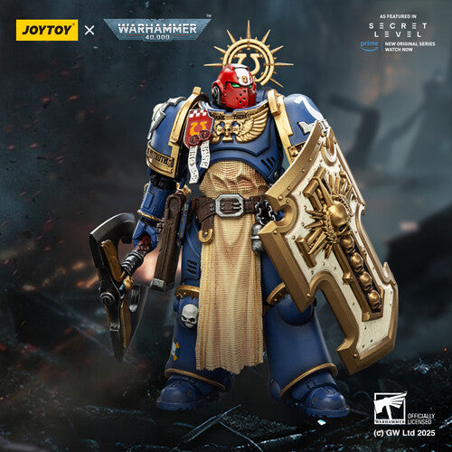 (Pre-Order) Warhammer 40K: Secret Level - Ultramarines Metaurus with Power Axe Stormshield and Plasma Pistol - 1/18 Scale Action Figure