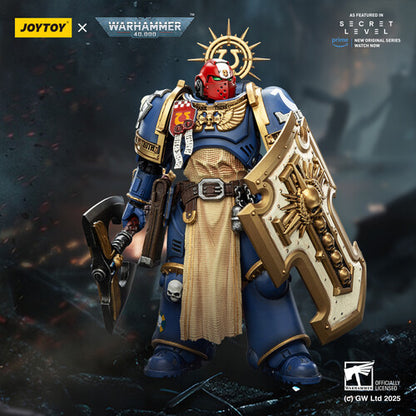 (Pre-Order) Warhammer 40K: Secret Level - Ultramarines Metaurus with Power Axe Stormshield and Plasma Pistol - 1/18 Scale Action Figure