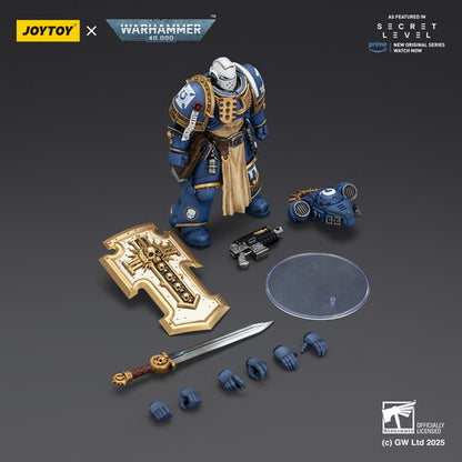 (Pre-Order) Warhammer 40K: Secret Level - Ultramarines Levantus with Power Sword Stormshield and Bolt Pistol - 1/18 Scale Action Figure