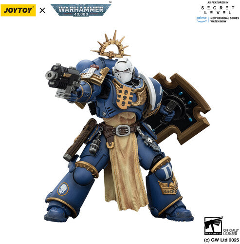 (Pre-Order) Warhammer 40K: Secret Level - Ultramarines Levantus with Power Sword Stormshield and Bolt Pistol - 1/18 Scale Action Figure