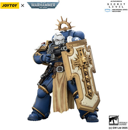 (Pre-Order) Warhammer 40K: Secret Level - Ultramarines Levantus with Power Sword Stormshield and Bolt Pistol - 1/18 Scale Action Figure