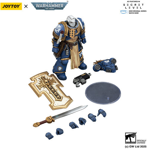 (Pre-Order) Warhammer 40K: Secret Level - Ultramarines Levantus with Power Sword Stormshield and Bolt Pistol - 1/18 Scale Action Figure