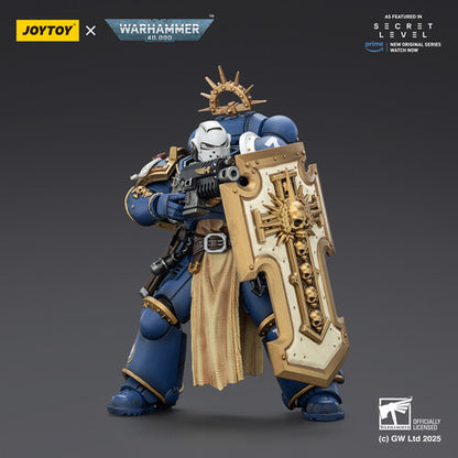 (Pre-Order) Warhammer 40K: Secret Level - Ultramarines Levantus with Power Sword Stormshield and Bolt Pistol - 1/18 Scale Action Figure