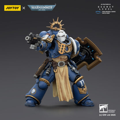 (Pre-Order) Warhammer 40K: Secret Level - Ultramarines Levantus with Power Sword Stormshield and Bolt Pistol - 1/18 Scale Action Figure