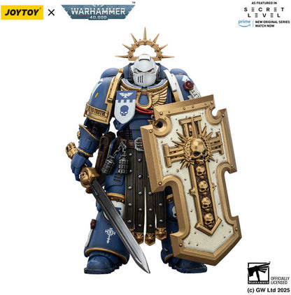 (Pre-Order) Warhammer 40K: Secret Level - Ultramarines Torvald with Power Sword Stormshield and Bolt Pistol - 1/18 Scale Action Figure