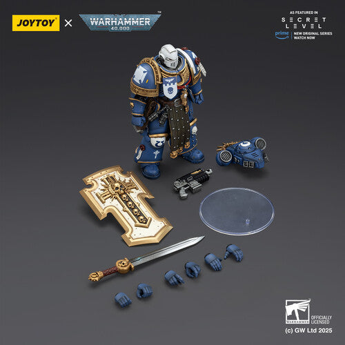 (Pre-Order) Warhammer 40K: Secret Level - Ultramarines Torvald with Power Sword Stormshield and Bolt Pistol - 1/18 Scale Action Figure