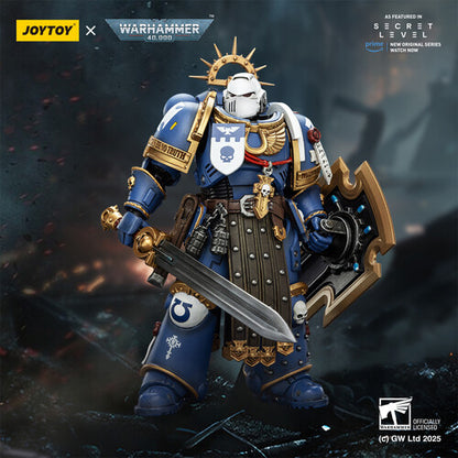 (Pre-Order) Warhammer 40K: Secret Level - Ultramarines Torvald with Power Sword Stormshield and Bolt Pistol - 1/18 Scale Action Figure
