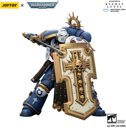 (Pre-Order) Warhammer 40K: Secret Level - Ultramarines Torvald with Power Sword Stormshield and Bolt Pistol - 1/18 Scale Action Figure