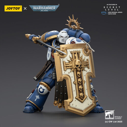 (Pre-Order) Warhammer 40K: Secret Level - Ultramarines Torvald with Power Sword Stormshield and Bolt Pistol - 1/18 Scale Action Figure