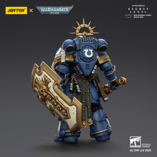 (Pre-Order) Warhammer 40K: Secret Level - Ultramarines Torvald with Power Sword Stormshield and Bolt Pistol - 1/18 Scale Action Figure