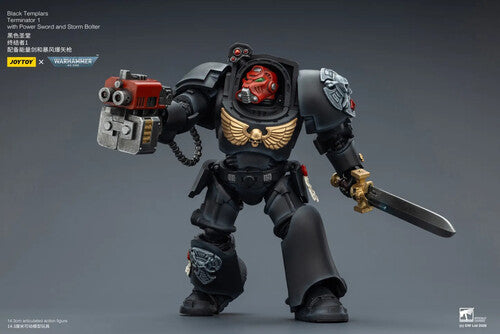 Warhammer 40K: Black Templars - Terminator 1 with Power Sword & Storm Bolter - 1/18 Scale Action Figure